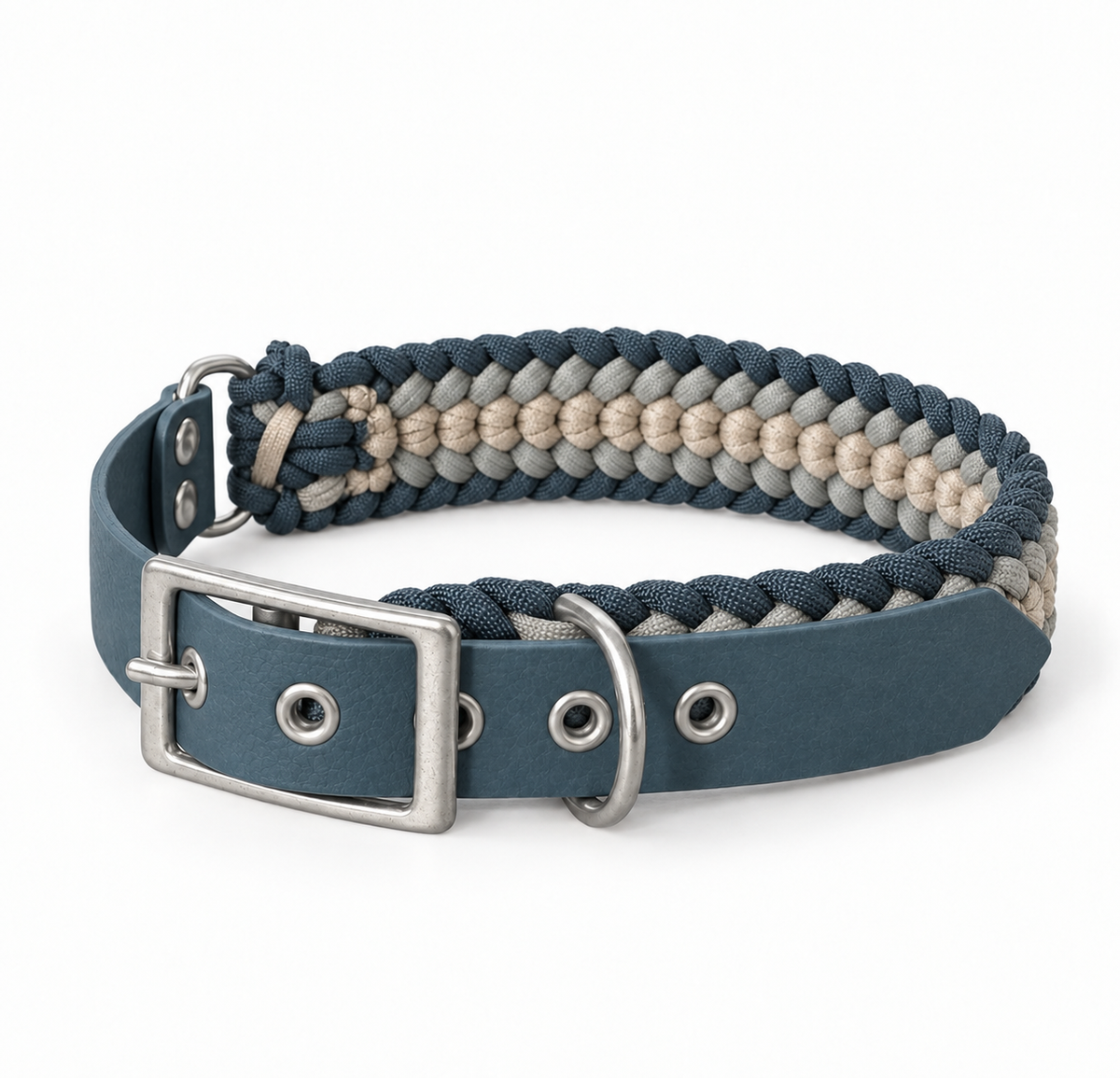 Collier en biothane et paracorde tressée